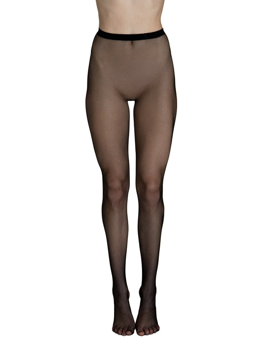Collants en résille sans coutures Fashion Net noir Lisca