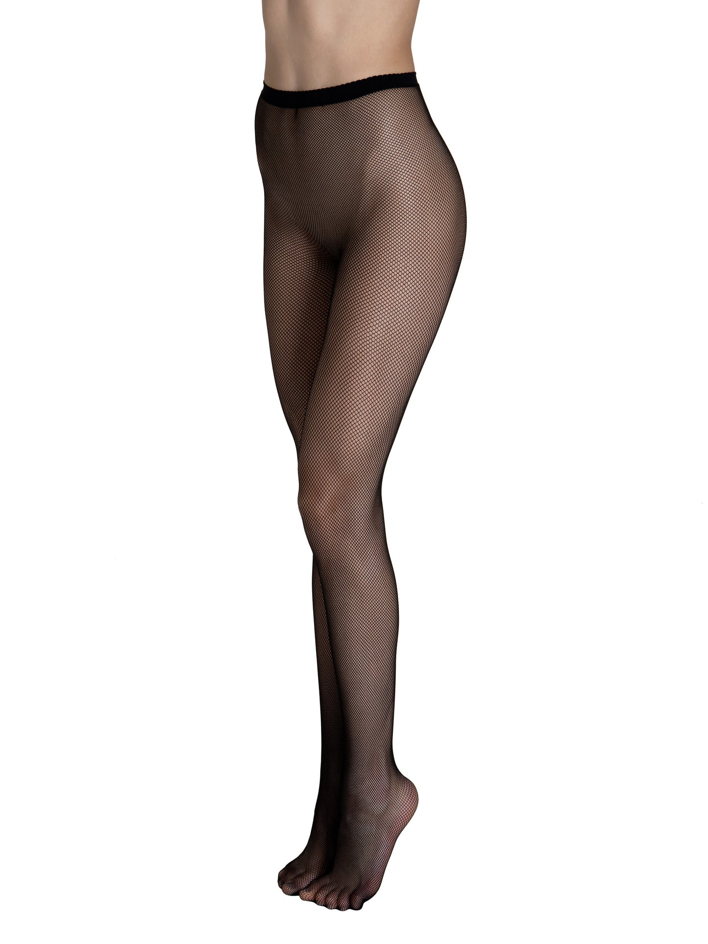 Collants en résille sans coutures Fashion Net noir Lisca