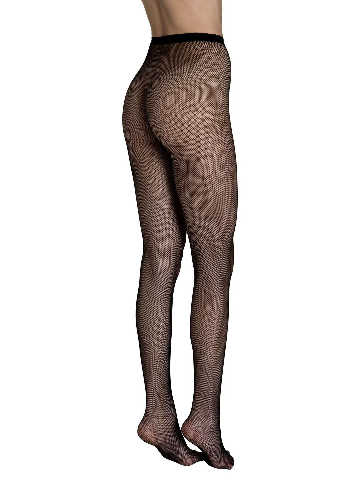 Collants en résille sans coutures Fashion Net noir Lisca