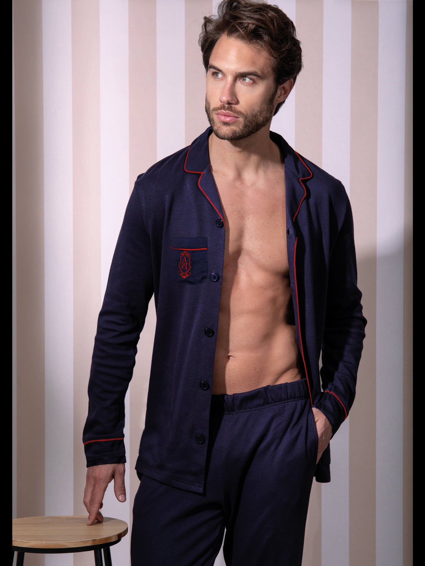 Pyjama satin pantalon chemise Classic Admas