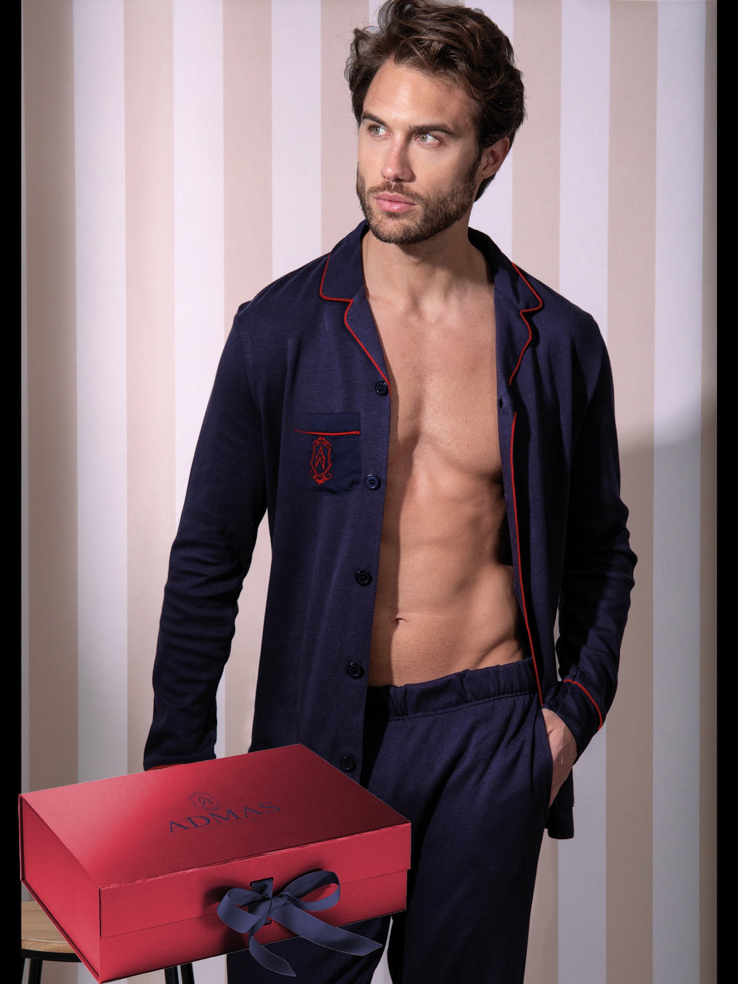 Pyjama satin pantalon chemise Classic Admas