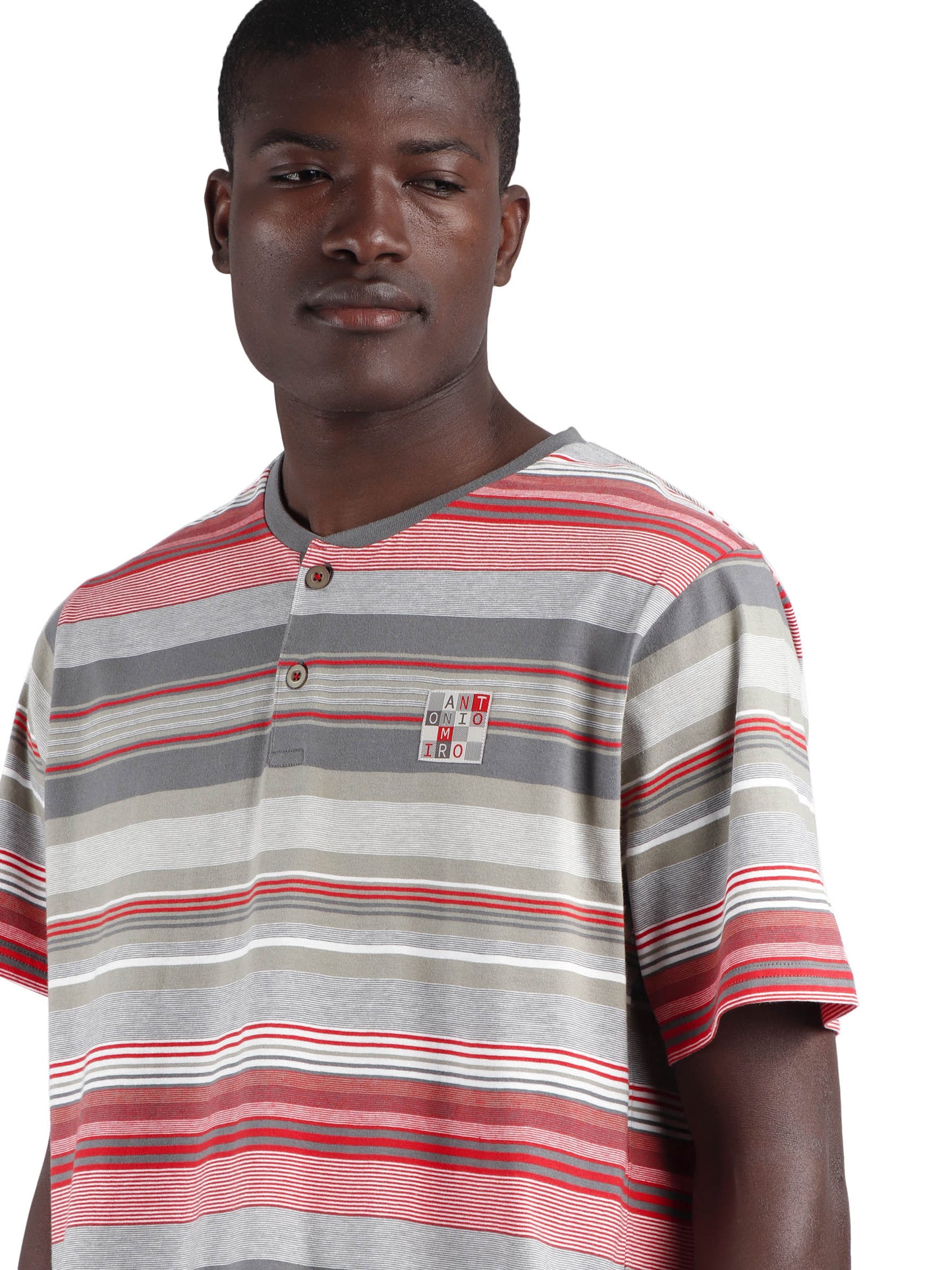 Pyjama short t-shirt Rayas Cubes Antonio Miro Admas