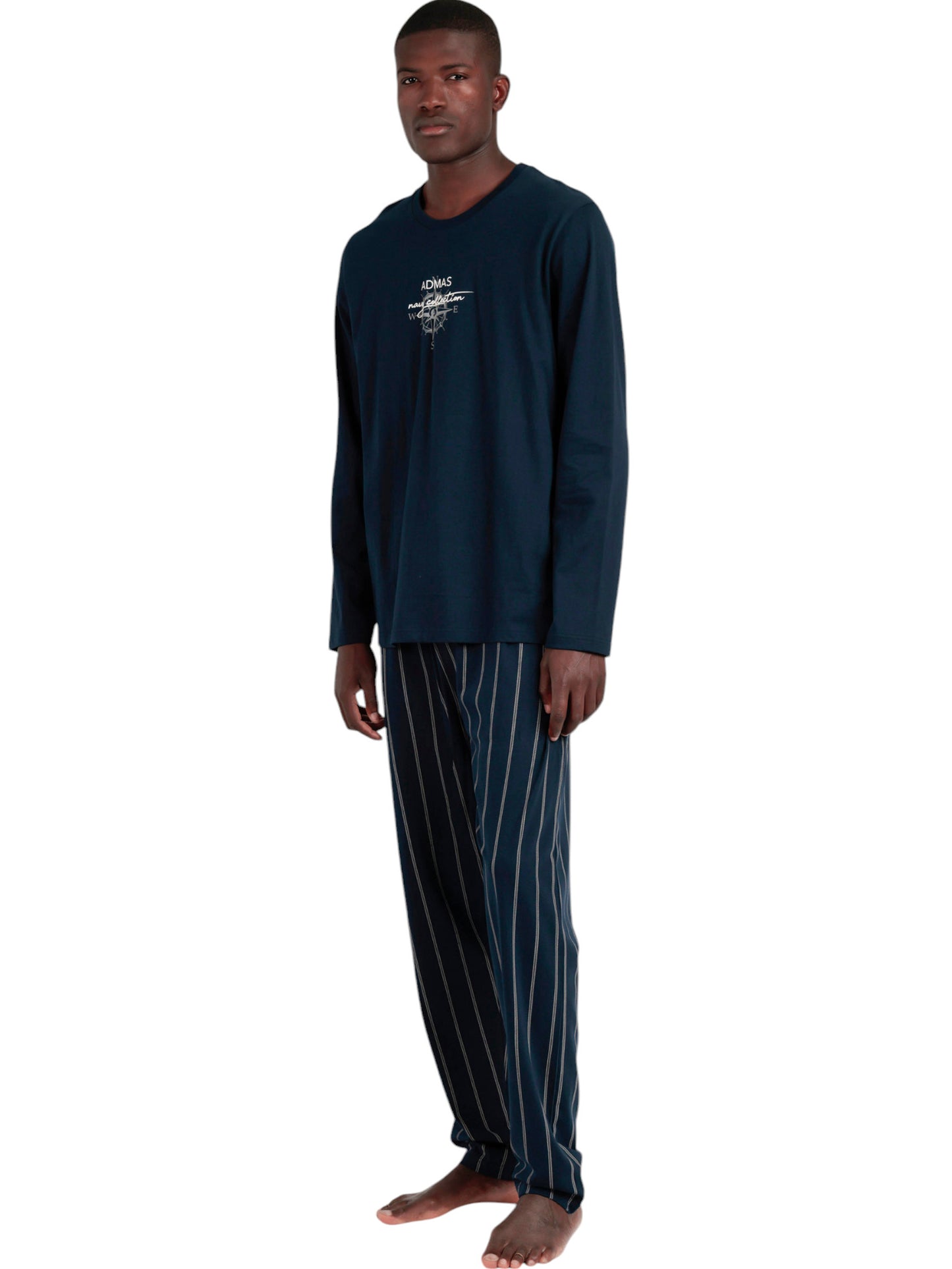 Pyjama pantalon top manches longues Navy Collection Admas