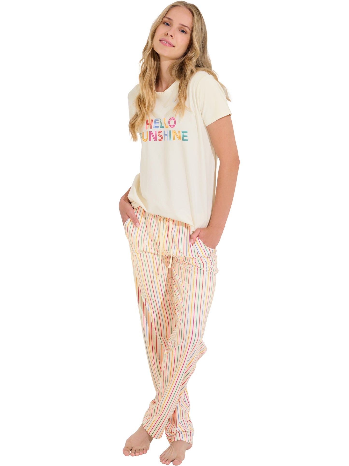 Pyjama tenue d'intérieur pantalon t-shirt SUMMER Lisca Cheek
