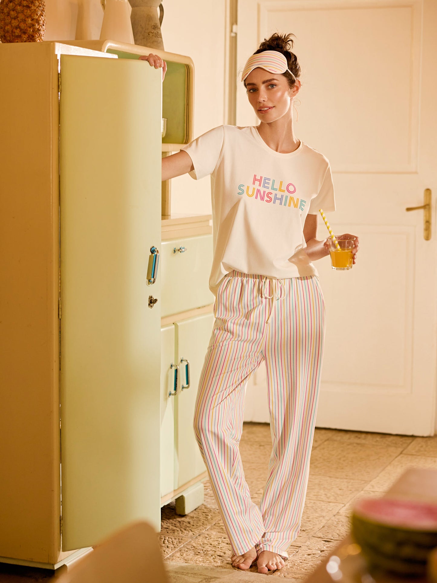 Pyjama tenue d'intérieur pantalon t-shirt SUMMER Lisca Cheek