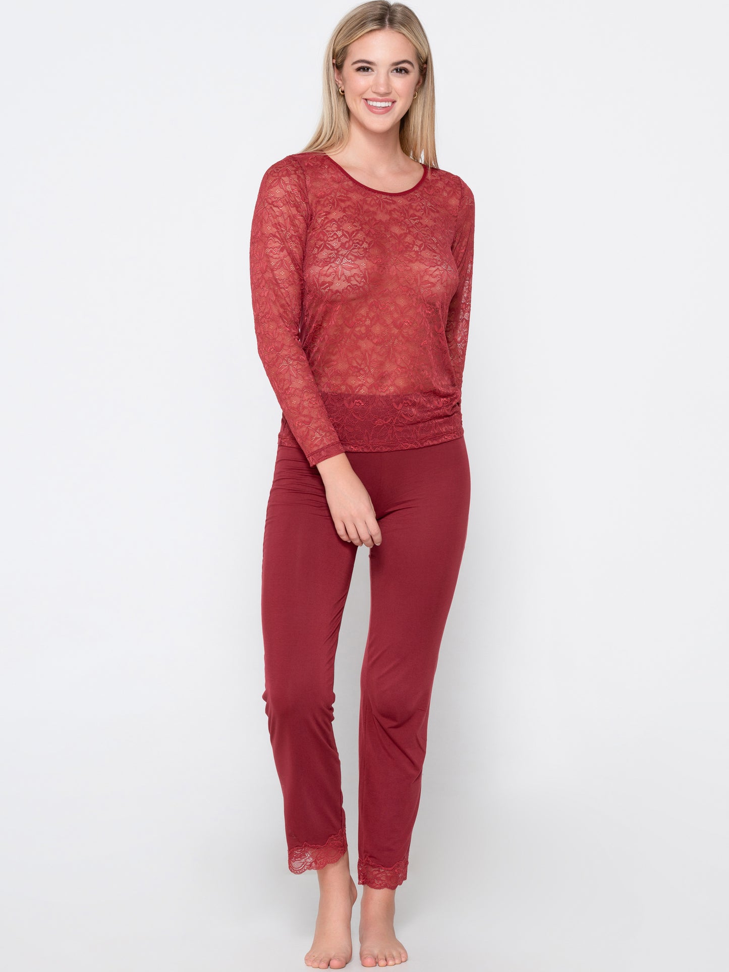 Caraco t-shirt dentelle MICRO TOUCH LACE Luna Splendida