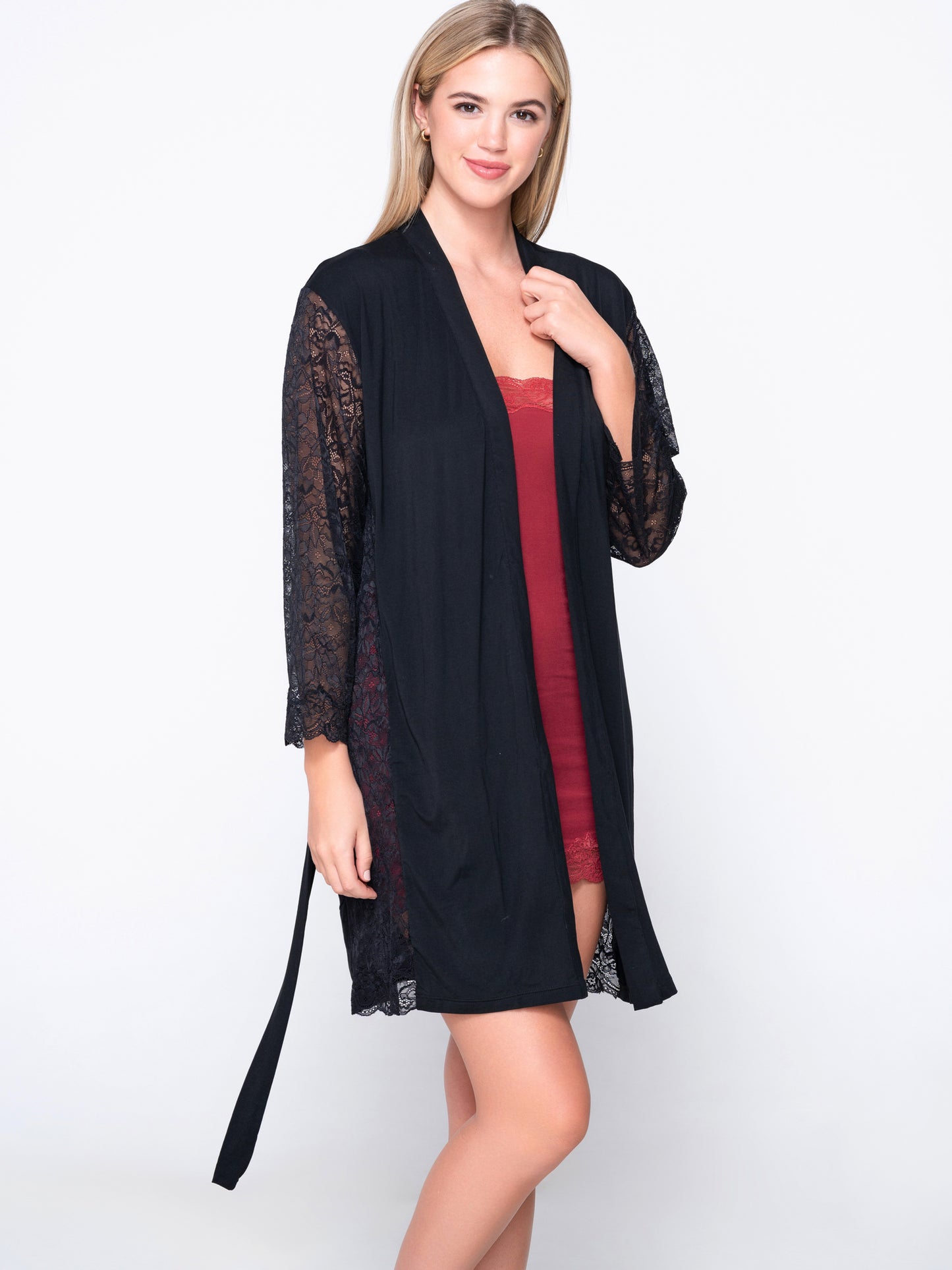 Kimono dentelle manches longues MICRO TOUCH LACE Luna Splendida