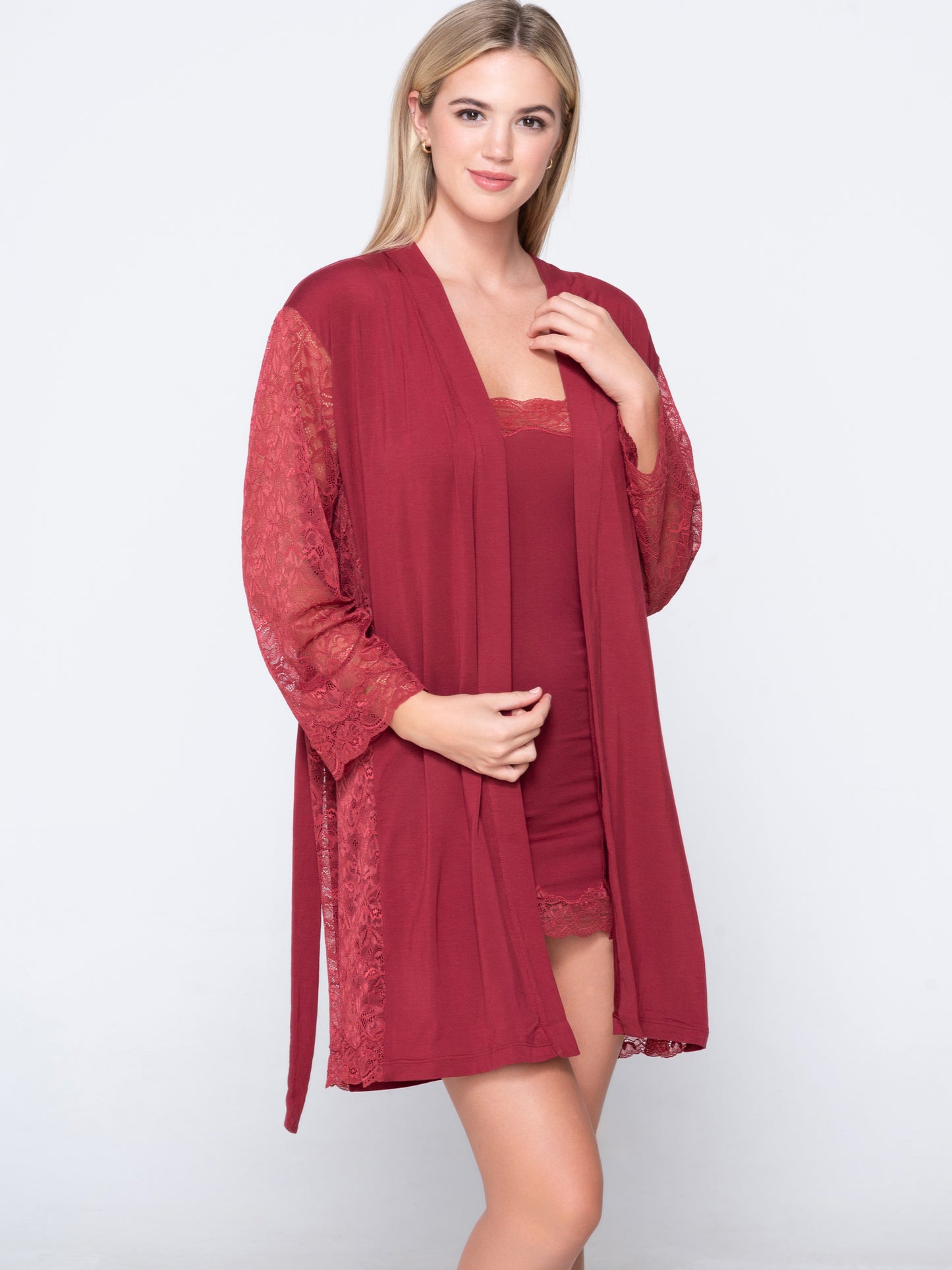 Kimono dentelle manches longues MICRO TOUCH LACE Luna Splendida