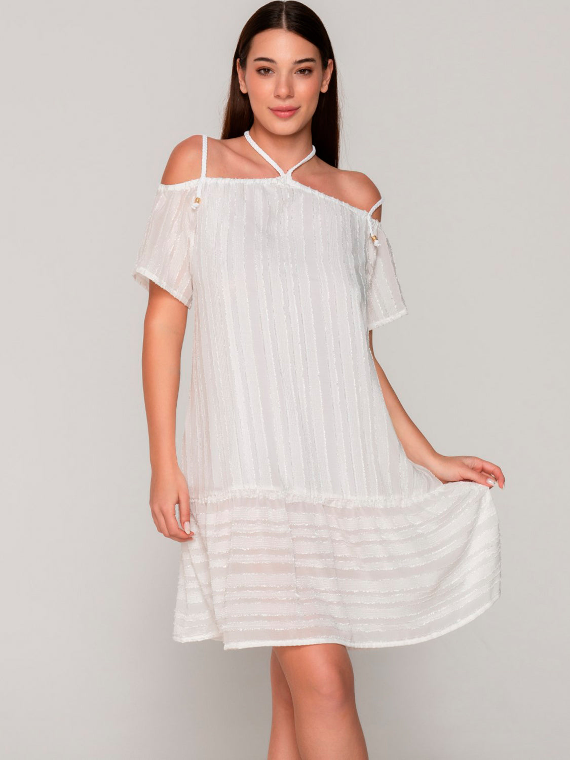 Robe estivale midi épaules tombantes PRAISE Luna Splendida