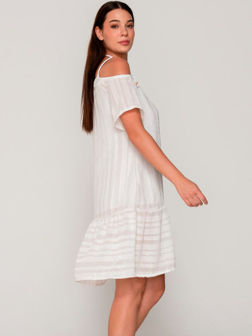 Robe estivale midi épaules tombantes PRAISE Luna Splendida