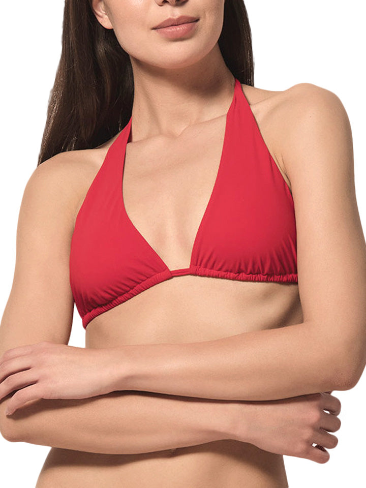 Haut maillot de bain triangle convertible Blue Sense Luna Splendida rouge