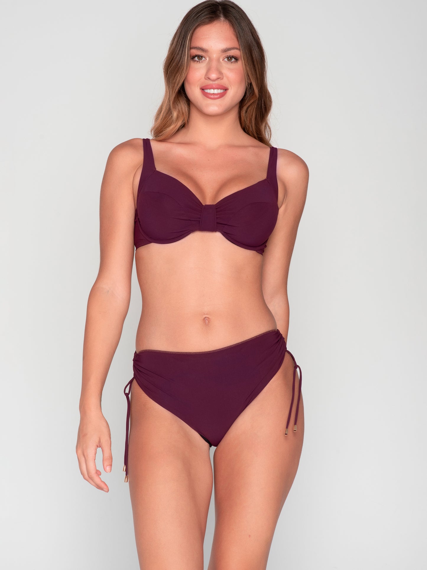 Bas maillot slip de bain côtés froncés BLUE SENSE Luna Splendida