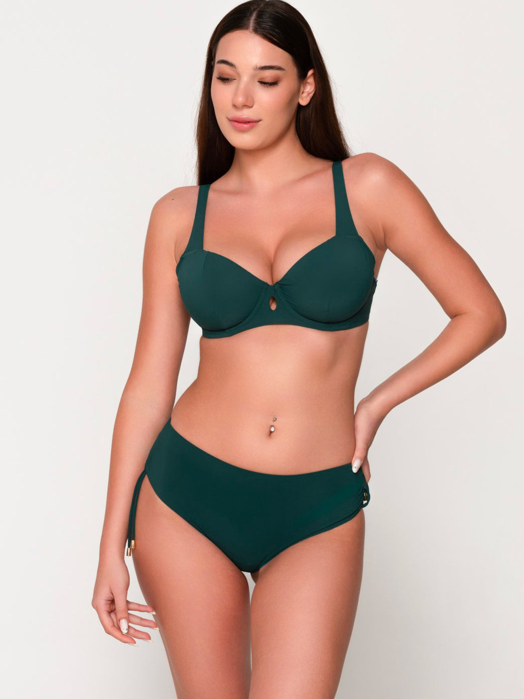 Bas maillot slip de bain côtés froncés BLUE SENSE Luna Splendida