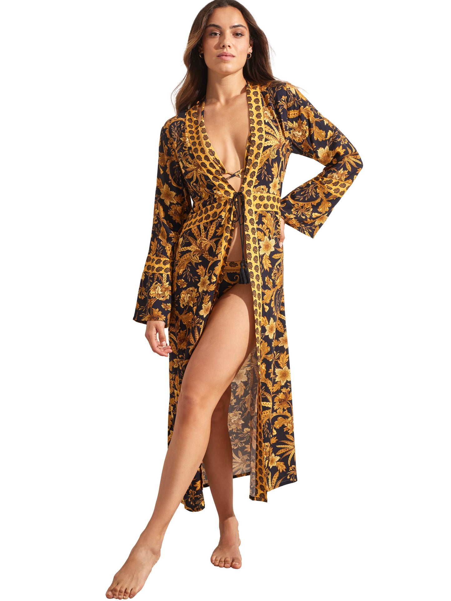 Kimono long de plage ACANTHUS Selmark Mare