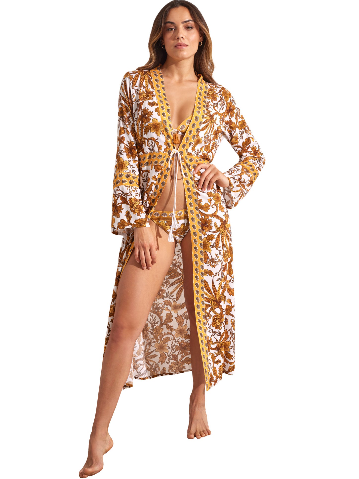 Kimono long de plage ACANTHUS Selmark Mare