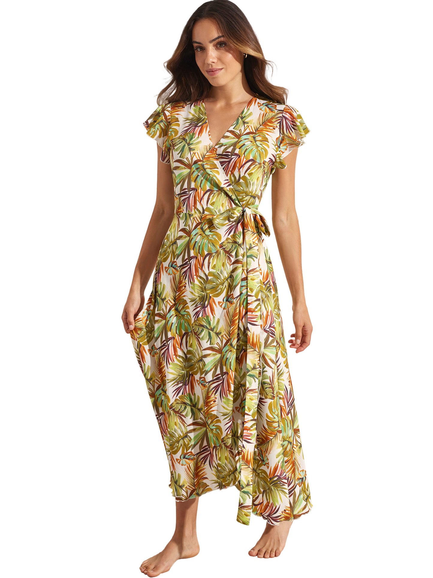 Robe longue estivale manches courtes JADE Selmark Mare
