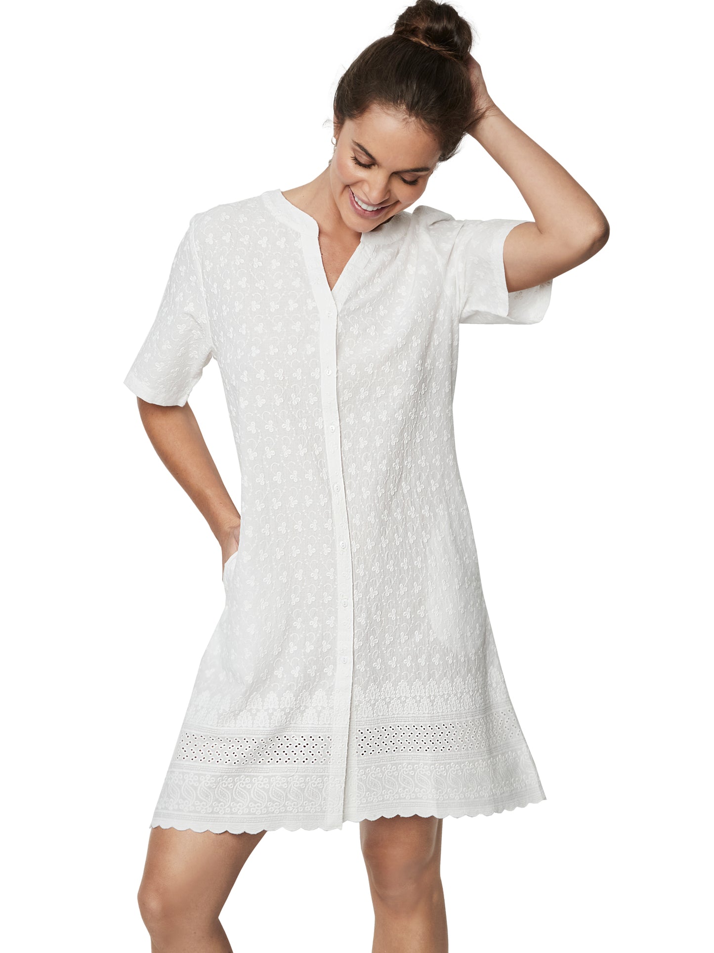 Chemise de nuit manches courtes HOMEWEAR P102 Selmark